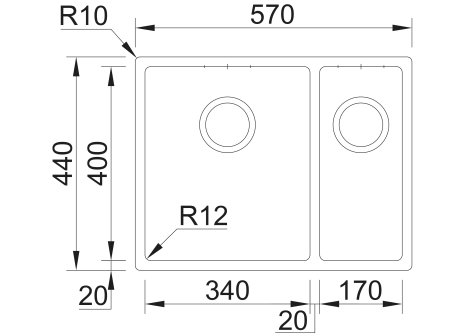 Sinks dřez BOX 570.1