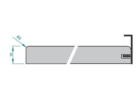 Dvířka jednostranný vysoký LESK bílá - tvar UKS-11
