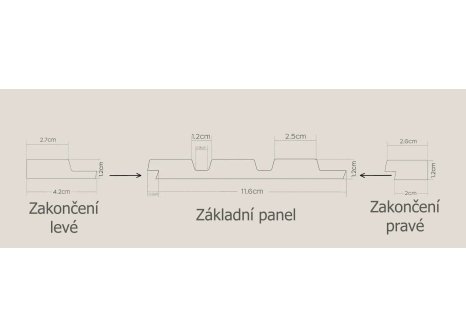 Obkladové lamely OLMO dub craft 2,7 m
