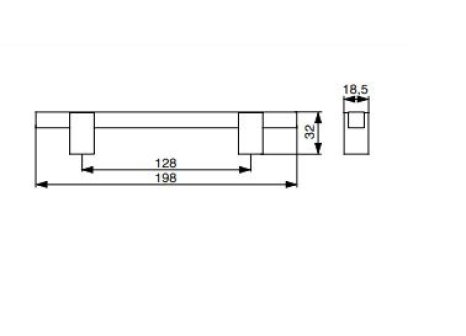 Úchytka Stela dřevěná dub lak/ černě mořený