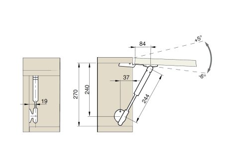 Kraby píst 244 polohovatelný