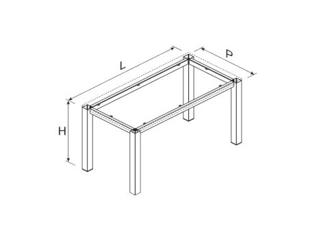 Stolová konstrukce Alu Star pro dřevěnou desku B5 bílá