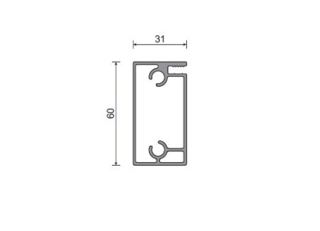 Stolová konstrukce Alu Star pro skleněnou desku B5 nerez