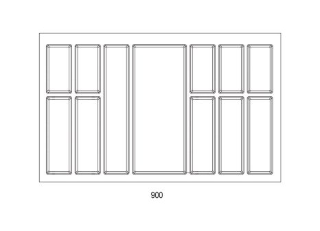 Příborník Classico Kristall softTouch 500/90 černá kristall