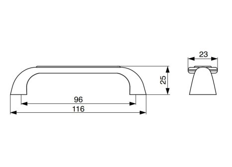 Úchytka Anika matný chrom/ porcelán