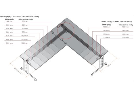 VOGA podnož DESK BAR COMO C 500
