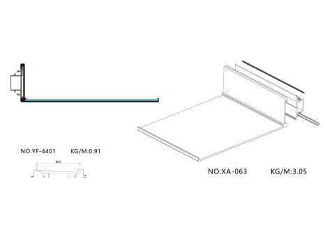 Shelf policový profil 3 m černý mat