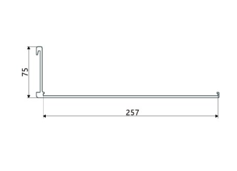Shelf policový profil 3 m černý mat