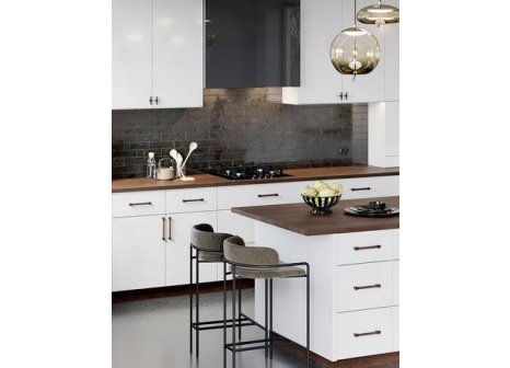 Úchytka Silvie dřevěná ořech lakovaný/černá matná