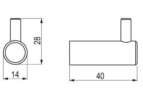 Věšák Balo černý matný