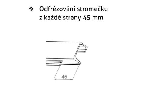 Narážecí úchytová lišta UKS-10F imitace nerezi INOX