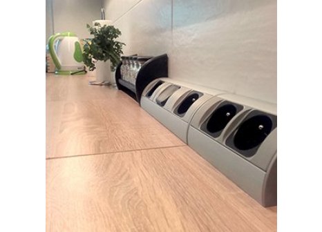 ORNO zásuvka elektro rohová- 2x zásuvka + kabel stříbrná