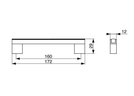Úchytka Verona lesklý chrom / matná bílá