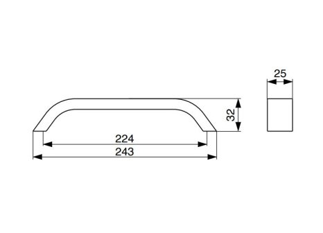 Úchytka Scala eloxovaný hliník