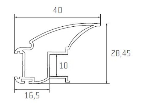 Úchytková lišta S16 délka 2,7 m