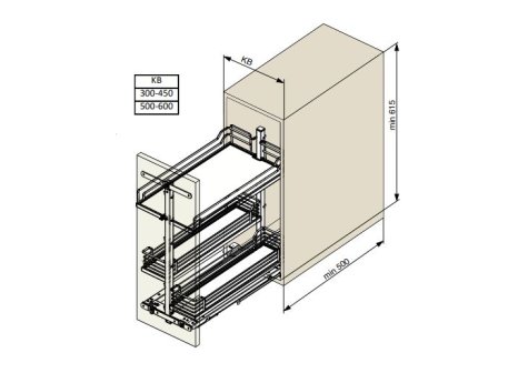 KESSEBÖHMER - Dispensa Junior III rám antracit