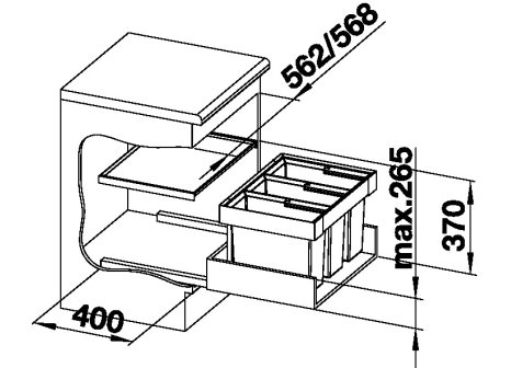 Blanco Flexon II 60/3 3 x 15l