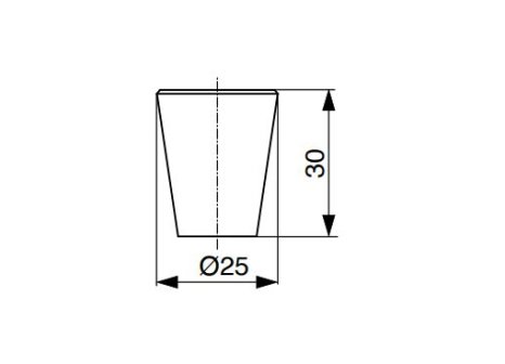 Knopka Conic kovová černá matná