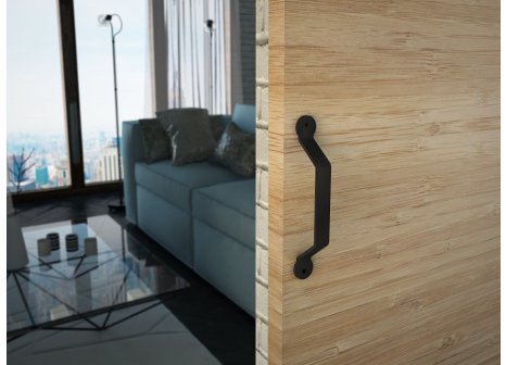 Mantion kovové madlo TR ke dveřím 32 x 228 mm, černý mat