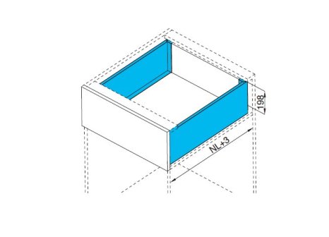 Cemux kování pro potravinovou skříň H Box SLIM černá 600mm