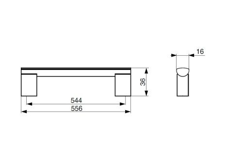 Úchytka Porta černá matná