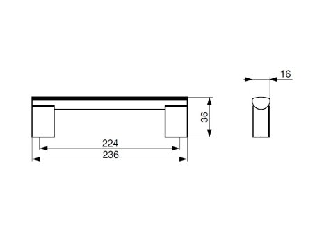 Úchytka Porta černá matná