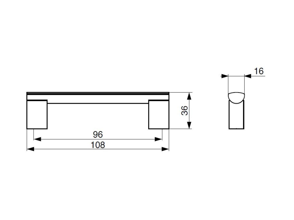 Úchytka Porta černá matná