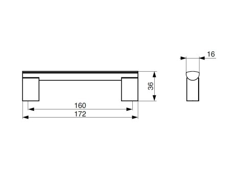 Úchytka Porta černá matná