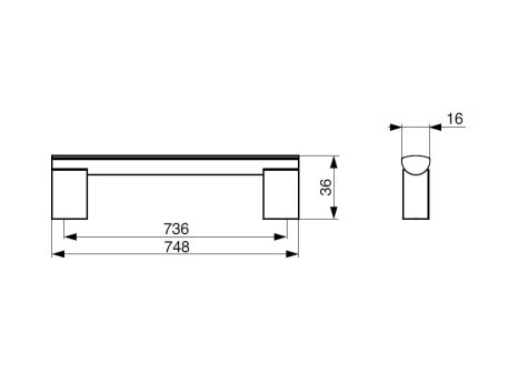 Úchytka Porta černá matná