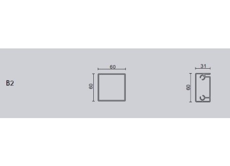 Stolová konstrukce Alu Star pro skleněnou desku B2 nerez