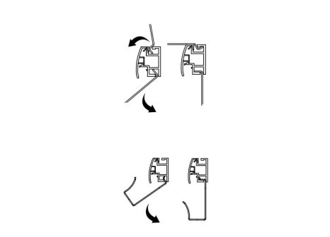 Závěsný systém horní police antracit