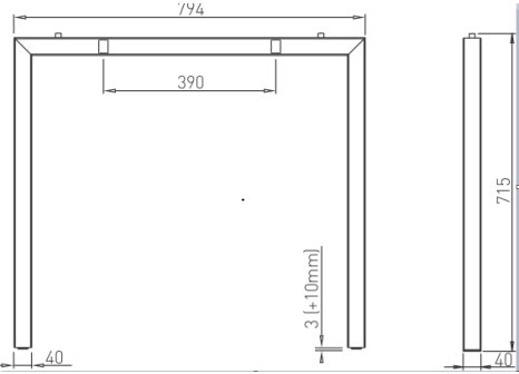 VOGA podnož EDGE HAVANA 40/800