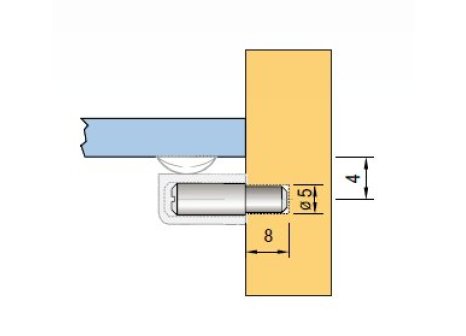 podpěra na sklo s přísavkou