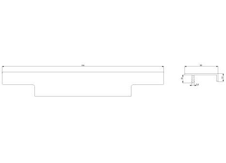 Úchytka narážecí Ramara eloxovaný hliník
