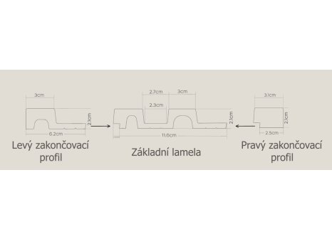 Obkladové lamely VASCO dub světlý 2,7 m