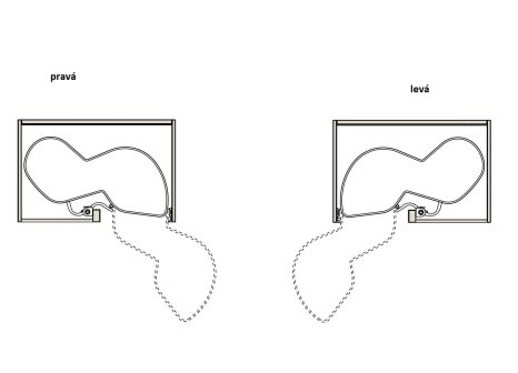 Cemux Corner Style rohové police s tlumením 1000 mm antracit dno pravé