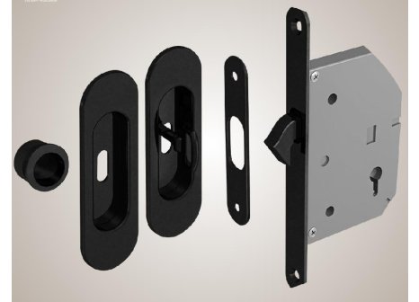 Zámek S - LOCK na klíč s oválnými mušlemi