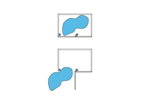 Cemux Corner Style rohové police s tlumením 900 mm antracit dno levá