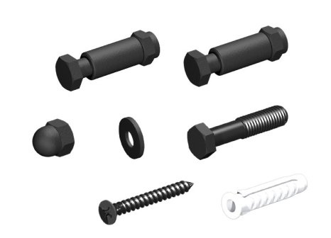 THOR sada na posuvné interiérové dveře na 100 kg včetně kolejnice 195 cm