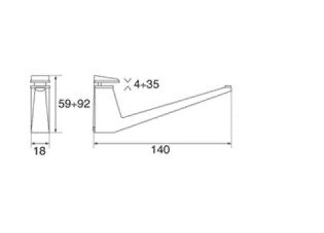 Podpěra policová Comfa satin chrom