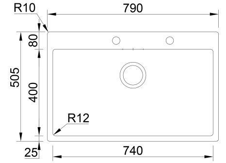 Sinks dřez  BOXER 790