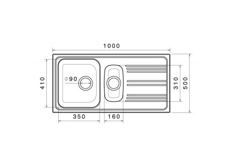 Sinks STAR 1000.1 V matný 0,6mm
