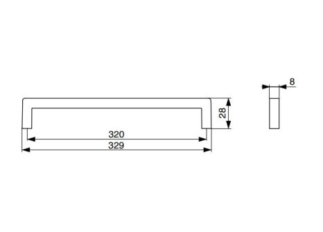 Úchytka Davide černý mat