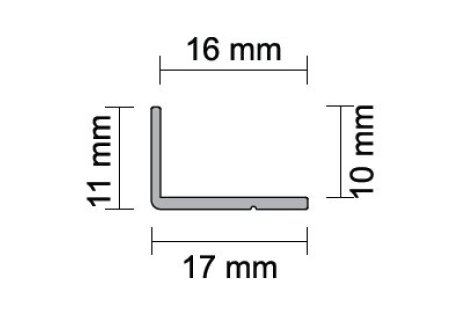 ALUPROFIL úhelník L2 černý mat