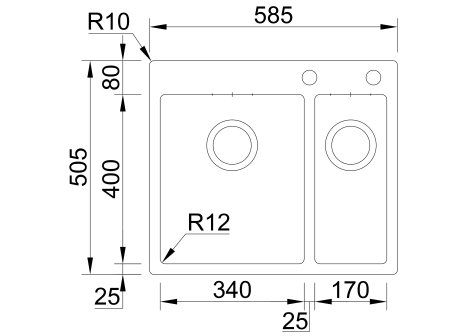 Sinks dřez BOXER 585.1