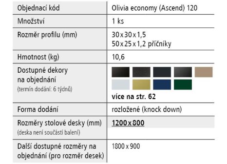 Stolová podnož LIVIANA XS ECONOMY