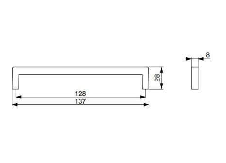 úchytka Davide nikl broušený