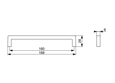úchytka Davide nikl broušený