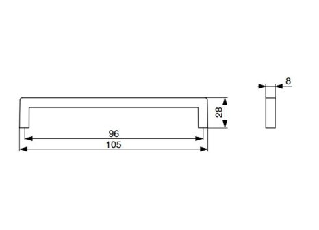 úchytka Davide nikl broušený