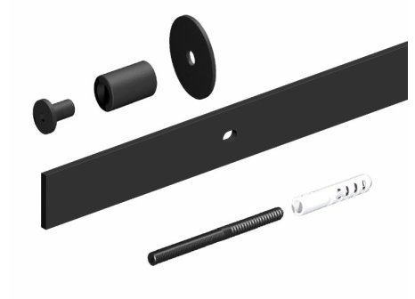 THOR NEW sada na posuvné interiérové dveře na 100 kg včetně kolejnice 300 cm